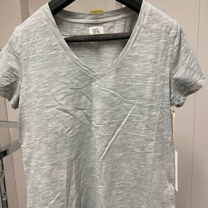 WASH LAB light grayish blue Women's Heather Gray V-Neck Tee